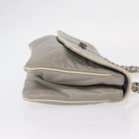 Chanel Mademoiselle Lock Flap Bag Quilted Lambskin Gray Leather Shoulder Bag Bag (Authentic Pre-Loved)