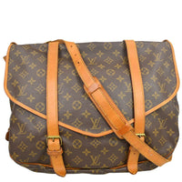Louis Vuitton Louis Vuitton Saumur Handbag Monogram Canvas Brown Canvas Shoulder Bag Bag (Authentic Pre-Loved)