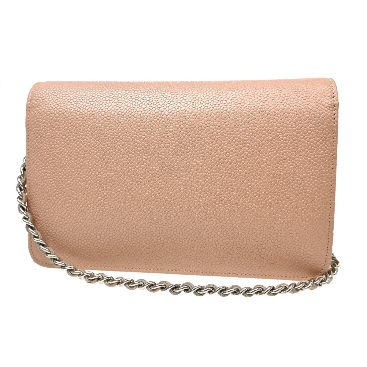Chanel Logo Wallet On Chain Leather Pink Calfskin Crossbody Bag Bag (Authentic Pre-Loved)