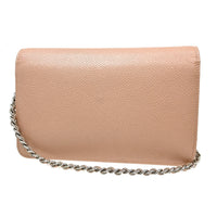 Chanel Logo Wallet On Chain Leather Pink Calfskin Crossbody Bag Bag (Authentic Pre-Loved)