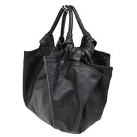 Loewe Loewe Anagram Handbag Leather Black Leather Handbag (Pre-Loved)