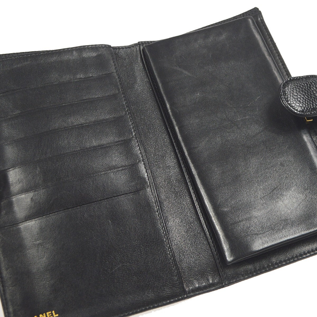 Chanel Timeless Cc French Wallet Caviar Black Leather Wallets Accessory (Authentic Pre-Loved)