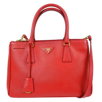 Prada Gardener's Tote Saffiano Leather Red Leather Tote Bag Bag (Authentic Pre-Loved)
