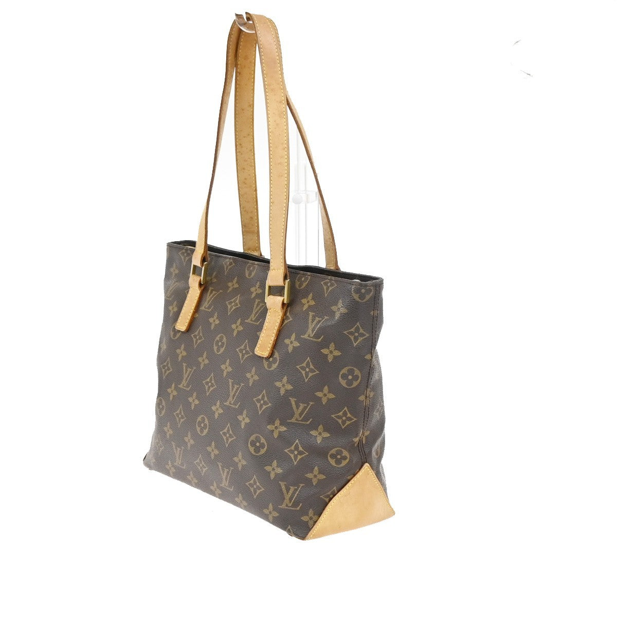 Louis Vuitton Cabas Mezzo Monogram Canvas Brown Leather Tote Bag Bag (Authentic Pre-Loved)