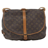 Louis Vuitton Saumur Handbag Monogram Canvas Brown Canvas Shoulder Bag Bag (Authentic Pre-Loved)