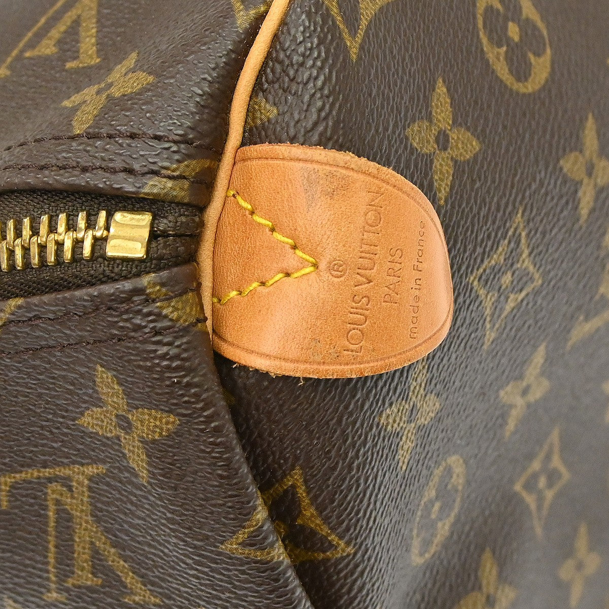 Louis Vuitton Keepall Bag Monogram Canvas Brown Canvas Travel Bag Bag (Authentic Pre-Loved)