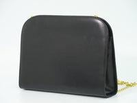 Salvatore Ferragamo Vintage Gancini Chain Shoulder Bag Leather Black Leather Shoulder Bag Bag (Pre-Loved)