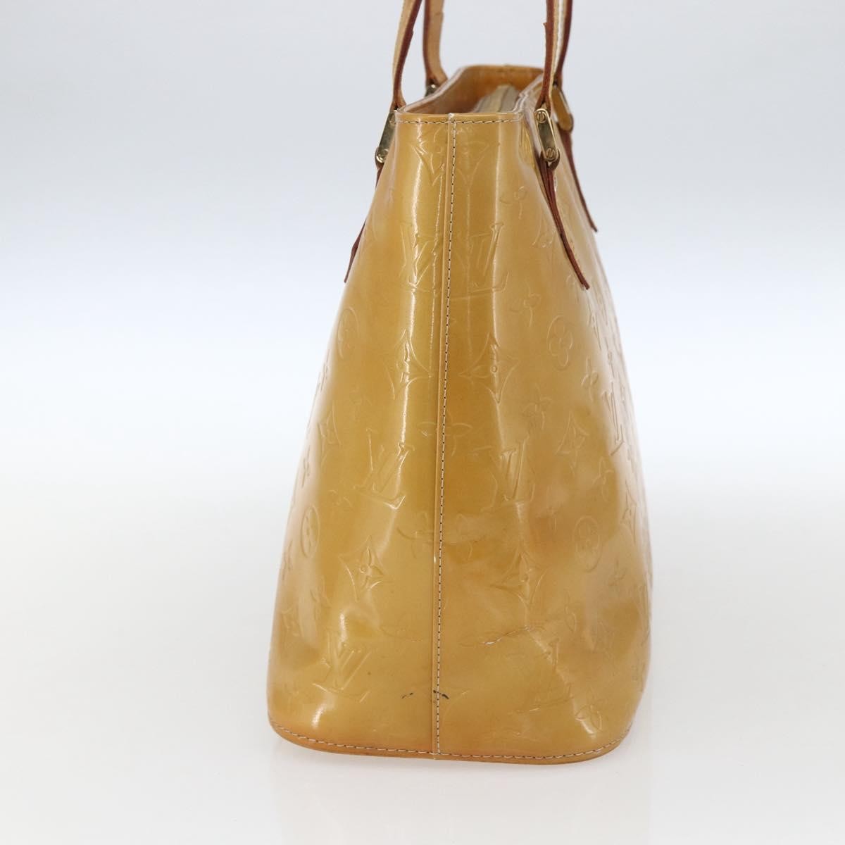 Louis Vuitton Houston Handbag Monogram Vernis Beige Patent_Leather Tote Bag Bag (Pre-Loved)