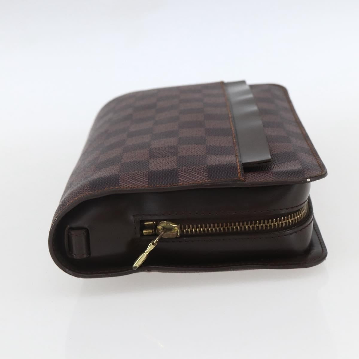 Louis Vuitton Pochette Saint Louis Damier Brown Canvas Clutche & Pouche Bag (Authentic Pre-Loved)