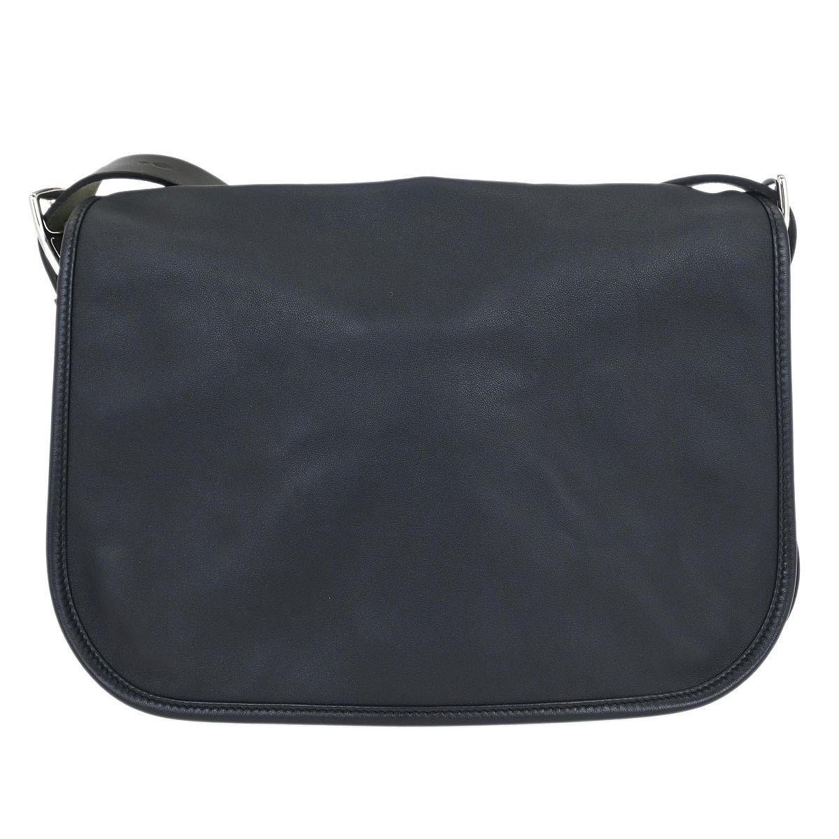 Hermes Barda Messenger Bag Veau Sikkim Blue Leather Shoulder Bag Bag (Pre-Loved)