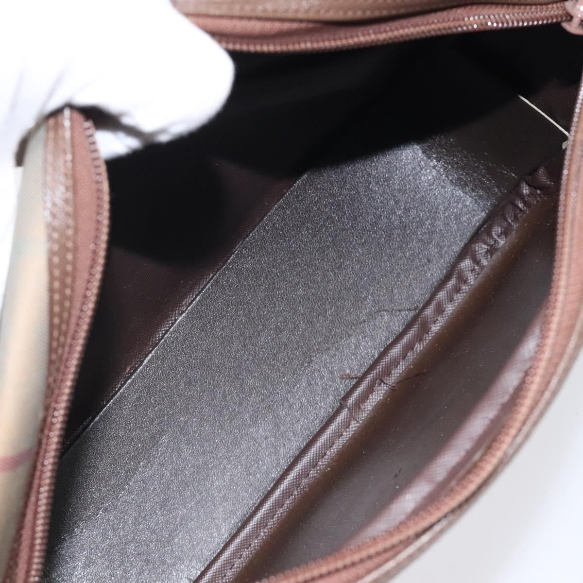 Burberry Nova Check Shoulder Bag Canvas And Leather Beige Canvas Shoulder Bag Bag (Authentic Pre-Loved)
