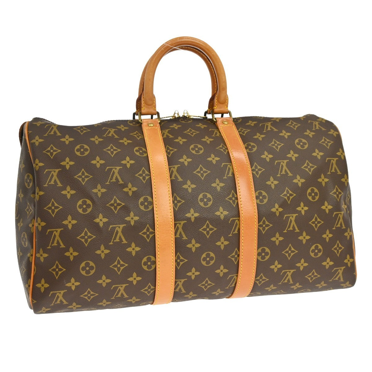 Louis Vuitton Keepall Bag Monogram Canvas Brown Canvas Travel Bag Bag (Authentic Pre-Loved)