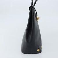 Salvatore Ferragamo Vintage Tote Bag Leather Black Leather Tote Bag Bag (Pre-Loved)