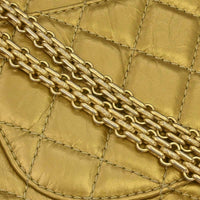Chanel 2.55 Shoulder Bag Leather Gold Calfskin Shoulder Bag Bag (Authentic Pre-Loved)