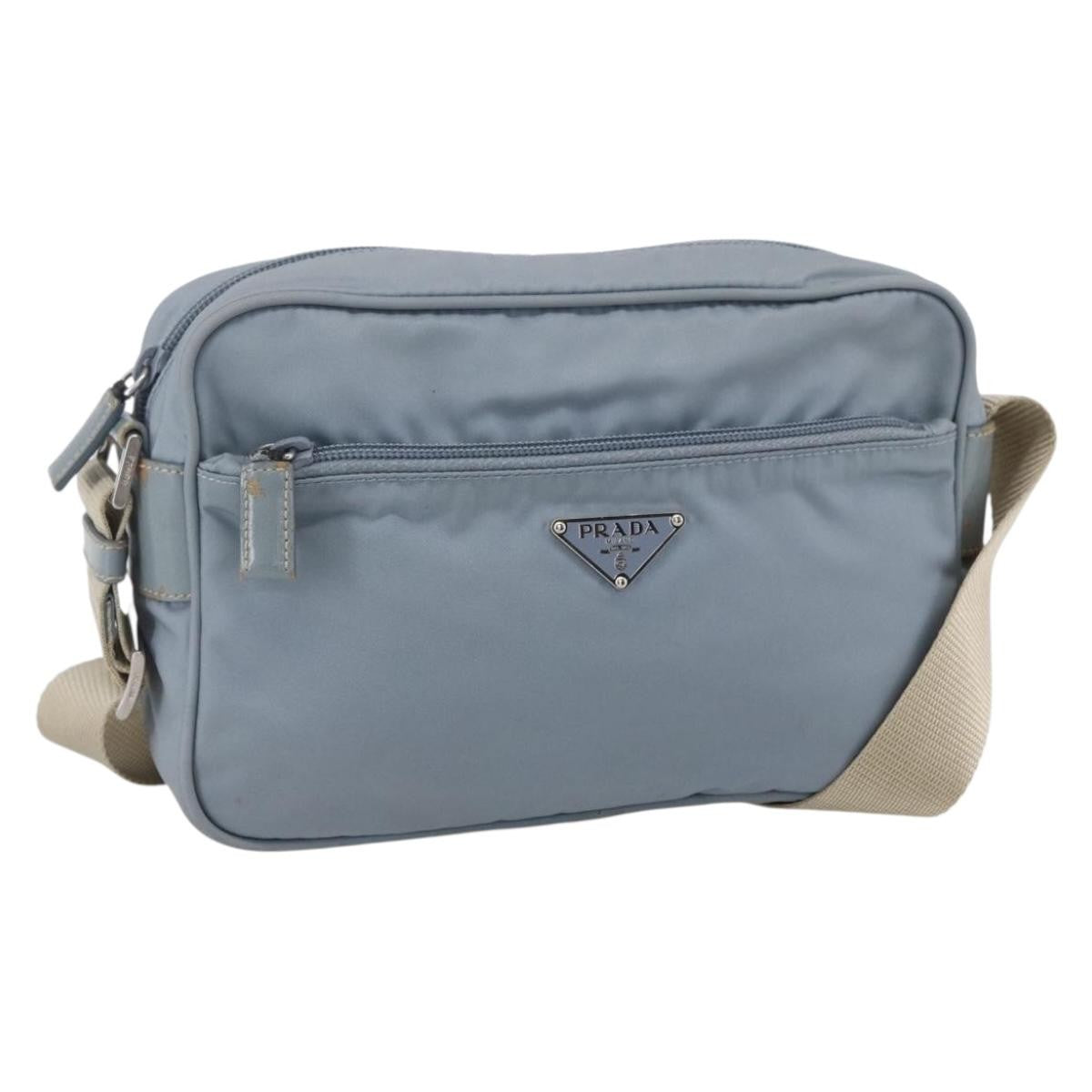 Prada Front Pocket Camera Bag Tessuto Blue Nylon Shoulder Bag Bag (Pre-Loved)