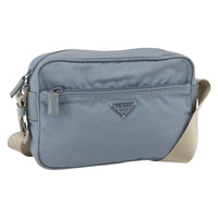 Prada Front Pocket Camera Bag Tessuto Blue Nylon Shoulder Bag Bag (Pre-Loved)