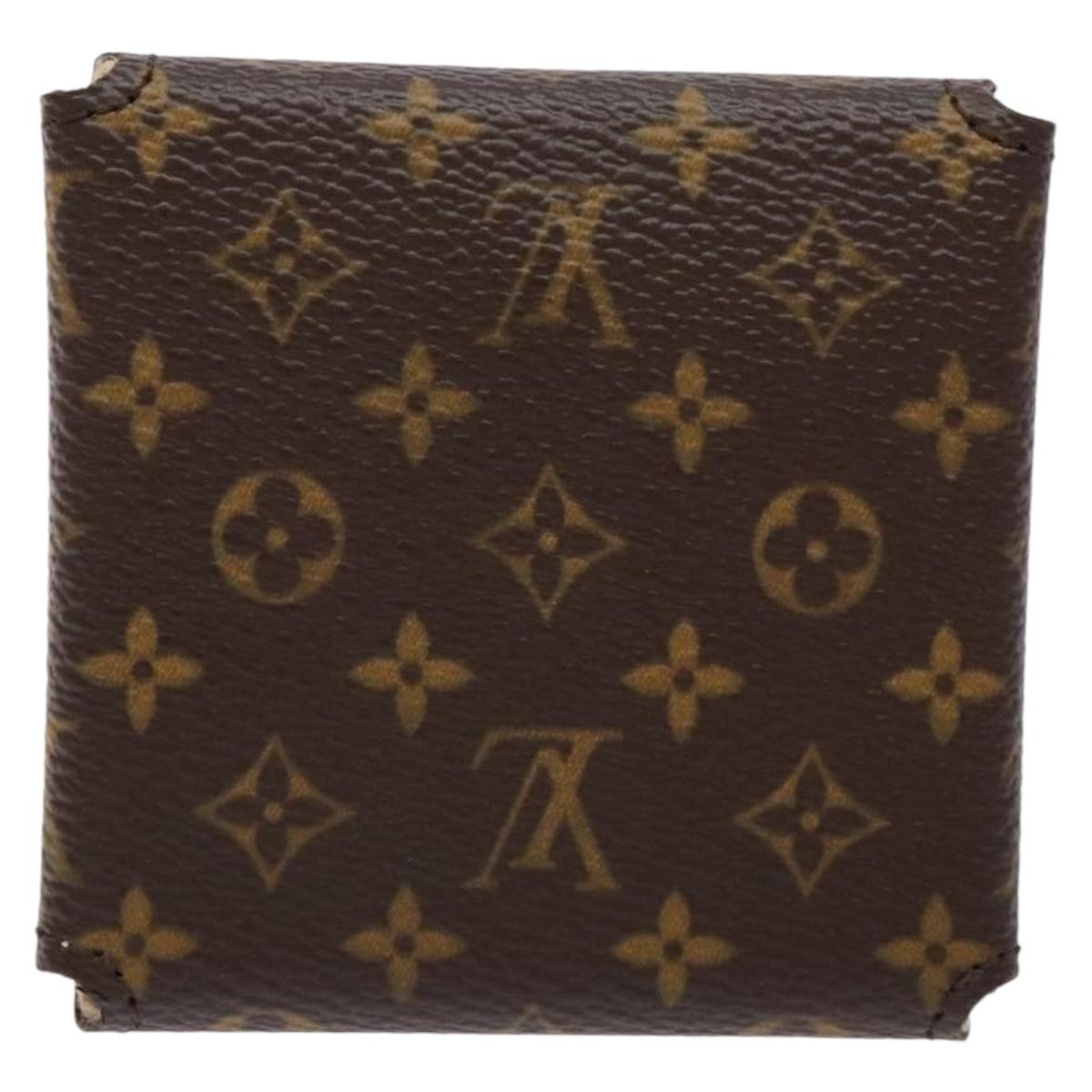 Louis Vuitton Case Jewelry Box Canvas Brown Canvas Wallets Accessory (Authentic Pre-Loved)