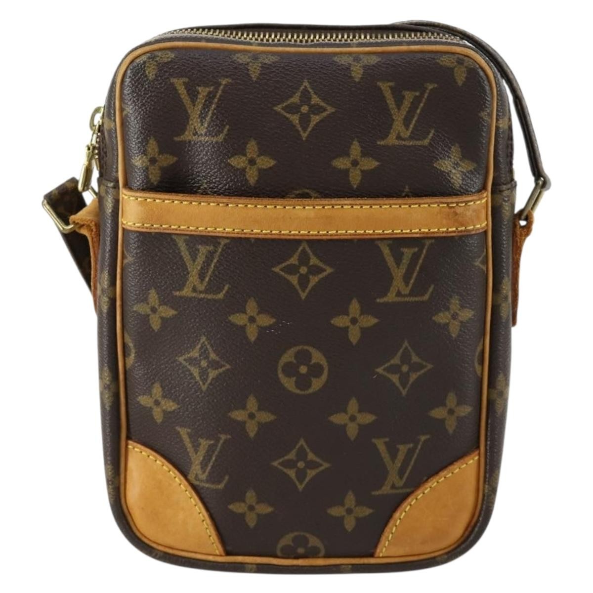 Louis Vuitton Danube Handbag Monogram Canvas Brown Canvas Shoulder Bag Bag (Authentic Pre-Loved)
