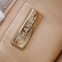 Chanel Luxe Ligne Zipped Tote Leather Gold Leather Tote Bag Bag (Pre-Loved)