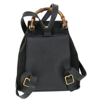 Gucci Gucci Bamboo Backpack Daim Black Suede Backpack Bag (Authentic Pre-Loved)