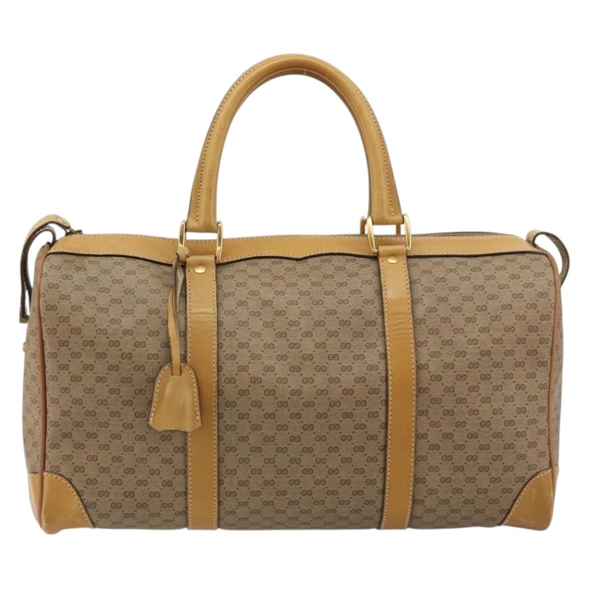 Gucci Gucci Vintage Travel Bag Gg Canvas Beige Pvc Travel Bag Bag (Pre-Loved)