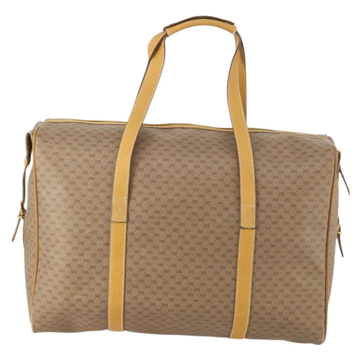 Gucci Vintage Travel Bag Gg Canvas Beige Pvc Travel Bag Bag (Authentic Pre-Loved)