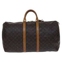 Louis Vuitton Keepall Bag Monogram Canvas Brown Canvas Travel Bag Bag (Authentic Pre-Loved)