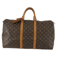 Louis Vuitton Keepall Bag Monogram Canvas Brown Canvas Travel Bag Bag (Authentic Pre-Loved)