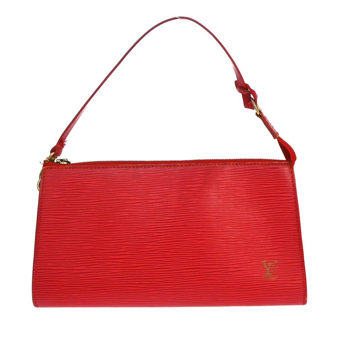 Louis Vuitton Pochette Accessoires Epi Leather Red Leather Clutche & Pouche Bag (Authentic Pre-Loved)