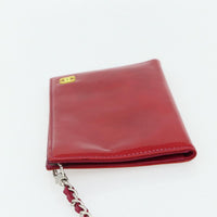 Chanel Chanel Vintage Cc Bifold Card Holder Patent Leather Red Patent_Leather Card Holders Accessory (Pre-Loved)