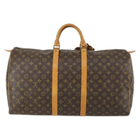 Louis Vuitton Keepall Bag Monogram Canvas Brown Canvas Travel Bag Bag (Authentic Pre-Loved)