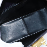 Salvatore Ferragamo Gancini Shoulder Bag Leather Navy Leather Shoulder Bag Bag (Pre-Loved)