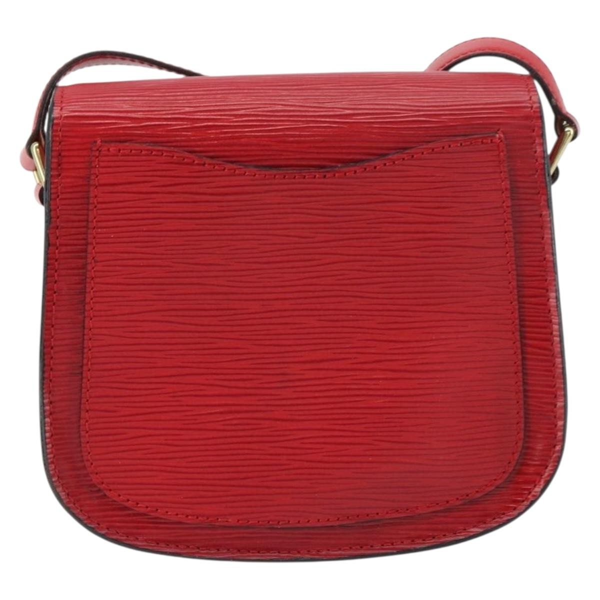Louis Vuitton Saint Cloud Handbag Epi Leather Red Leather Shoulder Bag Bag (Pre-Loved)