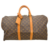 Louis Vuitton Louis Vuitton Keepall Bag Monogram Canvas Brown Canvas Travel Bag Bag (Pre-Loved)