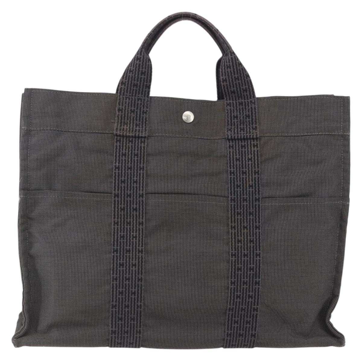 Hermes Fourre-Tout Herline Canvas Gray Canvas Tote Bag Bag (Pre-Loved)