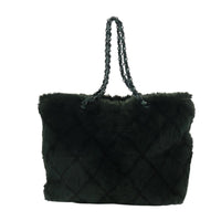 Chanel Chanel Chain Tote Lapin Fur Green Fur Tote Bag Bag (Pre-Loved)