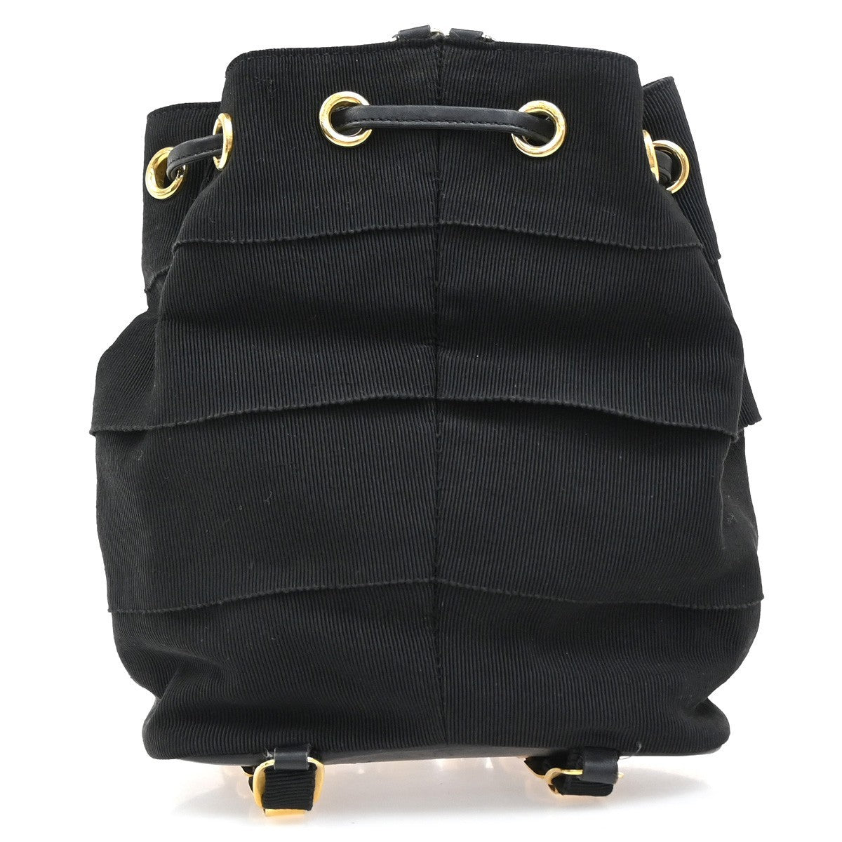 Salvatore Ferragamo Vala Backpack Canvas Black Canvas Backpack Bag (Authentic Pre-Loved)