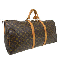 Louis Vuitton Keepall Bandouliere Bag Monogram Canvas Brown Canvas Travel Bag Bag (Authentic Pre-Loved)