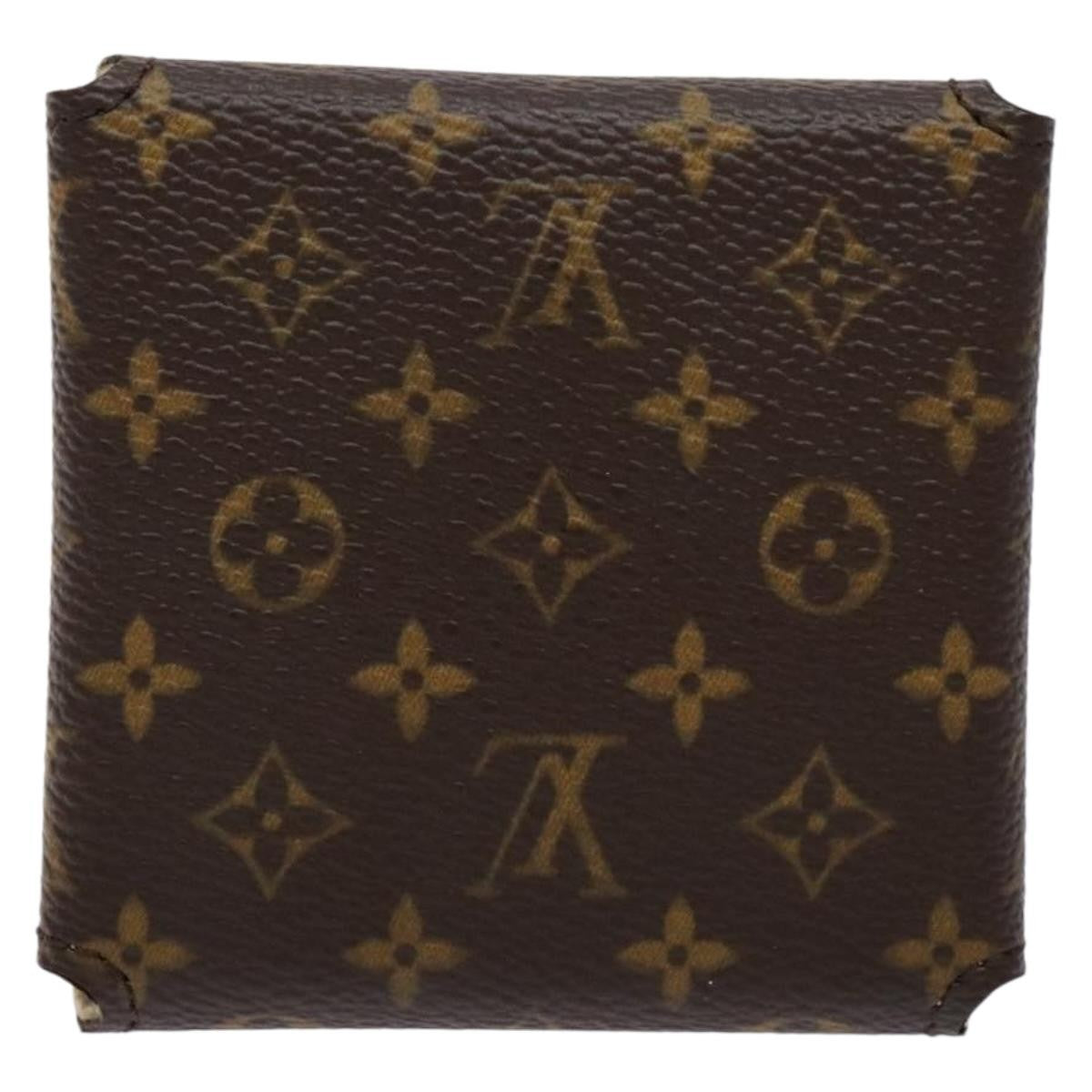 Louis Vuitton Case Jewelry Box Canvas Brown Canvas Wallets Accessory (Authentic Pre-Loved)