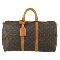 Louis Vuitton Keepall Bag Monogram Canvas Brown Canvas Travel Bag Bag (Authentic Pre-Loved)