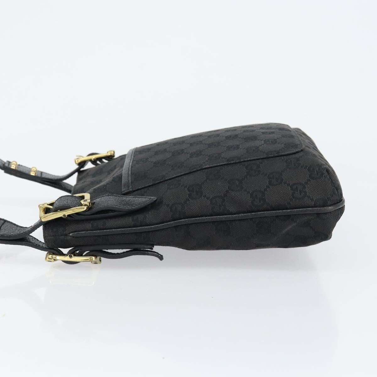 Gucci Vintage Shoulder Bag Monogram Canvas Black Canvas Shoulder Bag Bag (Pre-Loved)