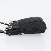 Gucci Vintage Shoulder Bag Monogram Canvas Black Canvas Shoulder Bag Bag (Pre-Loved)