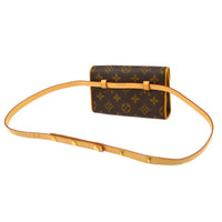 Louis Vuitton Florentine Waist Bag Monogram Canvas Brown Canvas Clutche & Pouche Bag (Authentic Pre-Loved)