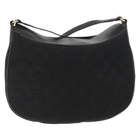 Gucci Sherry Line Shoulder Bag Canvas Black Canvas Shoulder Bag Bag (Authentic Pre-Loved)