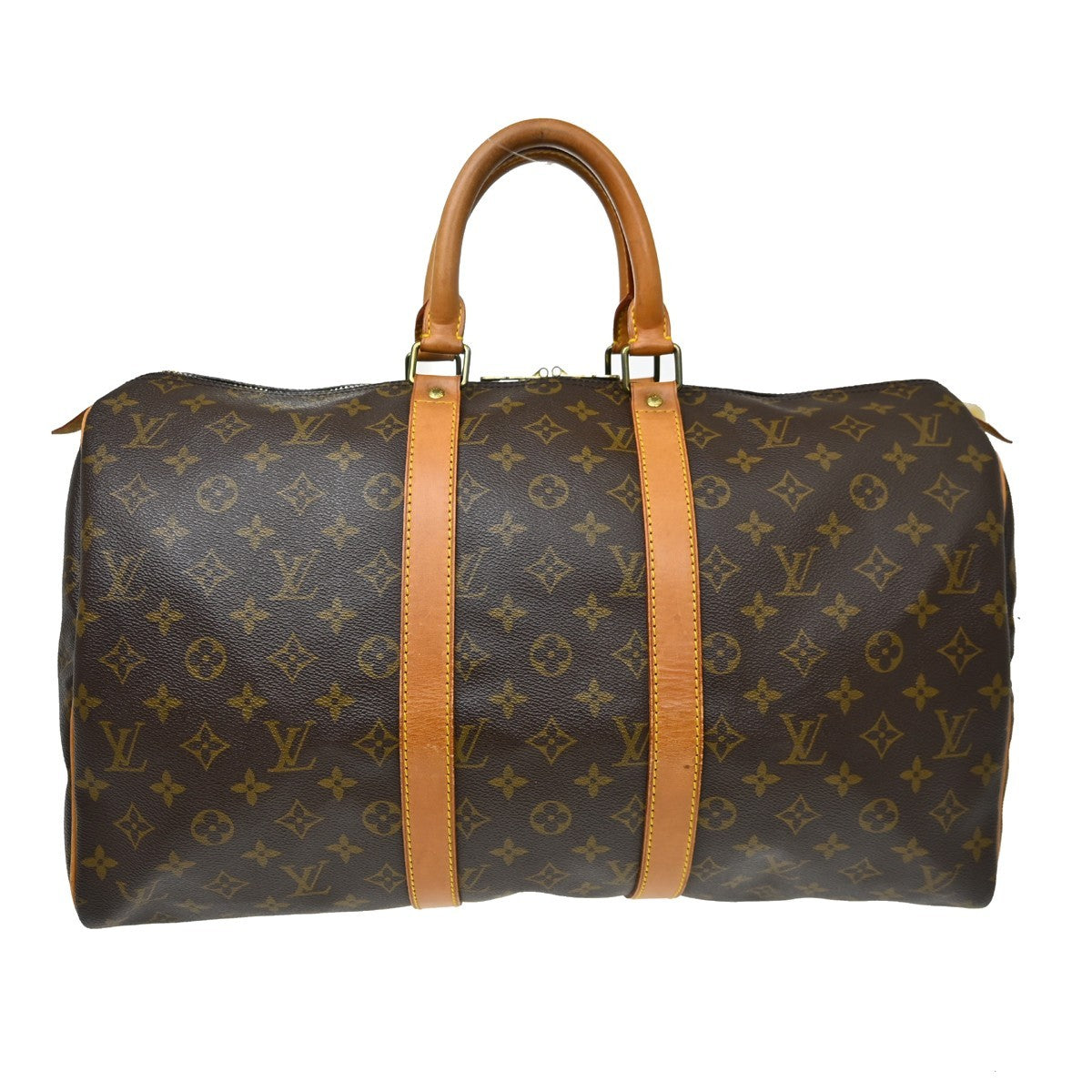 Louis Vuitton Keepall Bag Monogram Canvas Brown Canvas Travel Bag Bag (Authentic Pre-Loved)