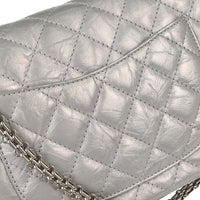 Chanel Reissue 2.55 Double Compartment Flap Bag Quilted Aged Calfskin Silver Calfskin Shoulder Bag Bag (Pre-Loved)