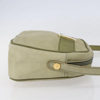 Salvatore Ferragamo Vala Shoulder Bag Suede Green Suede Shoulder Bag Bag (Authentic Pre-Loved)