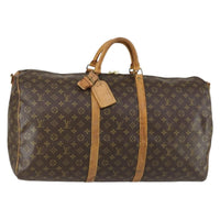 Louis Vuitton Keepall Bandouliere Bag Monogram Canvas Brown Canvas Travel Bag Bag (Authentic Pre-Loved)
