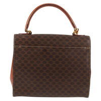 Celine Vintage Convertible Top Handle Bag Macadam Coated Canvas Brown Canvas Bag (Authentic Pre-Loved)