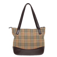 Burberry Burberry Nova Check Tote Canvas Check Pattern Beige Canvas Tote Bag Bag (Pre-Loved)